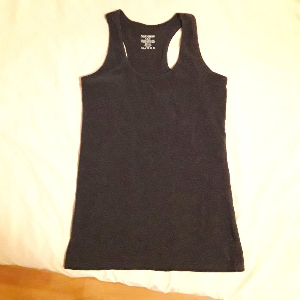 Caramel Cantina tank top, dark charcoal, size L juniors